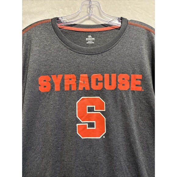 Knights Apparel Syracuse Long Sleeve Performance Shirt Grey Orange Men's 2XL XXL - Picture 2 of 14